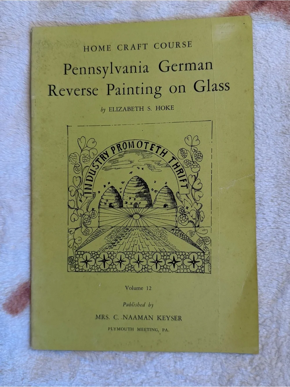 1946 Penn German Reverse Painting on Glass Booklet Vintage Art